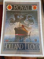 reclameposter op karton Konklijke Holland LLoyd, Reclamebord, Ophalen of Verzenden, Zo goed als nieuw