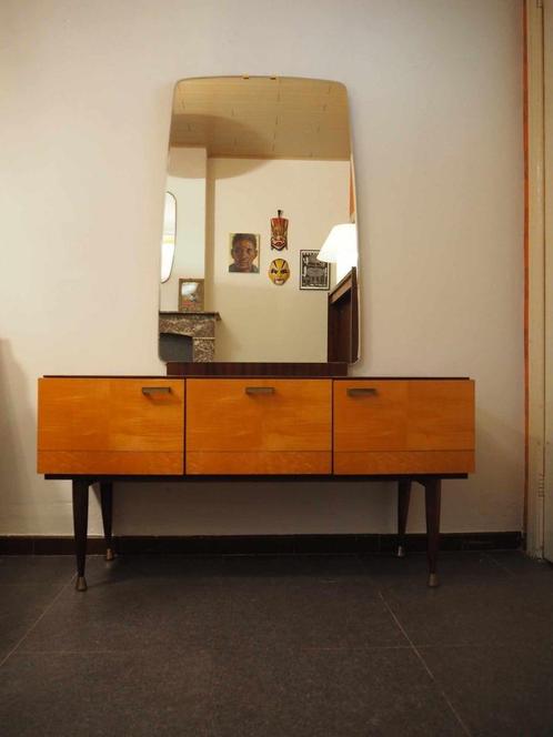 Mid-Century kaptafel / commode met spiegel, 1960s, Huis en Inrichting, Tafels | Kaptafels, Zo goed als nieuw, Minder dan 100 cm