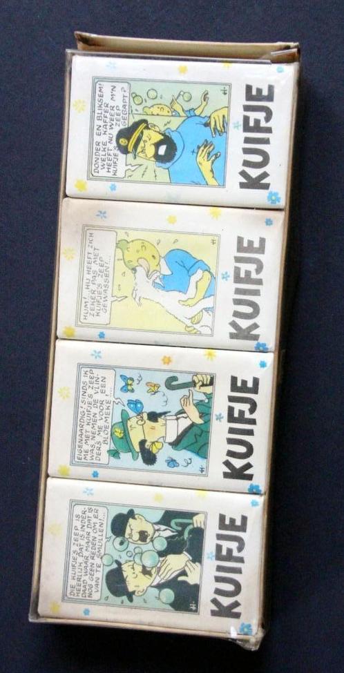 ZELDZAAM Kuifje TinTin 4 stuk zeep originele verpakking 1950, Verzamelen, Stripfiguren, Zo goed als nieuw, Kuifje, Verzenden