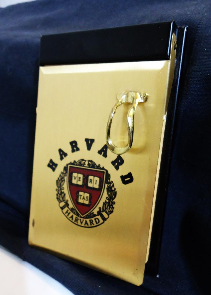 Harvard Universiteit Boston 1990 Nota boek messing🤗😎🎁👌, Ophalen of Verzenden, Gebruikt, Gebruiksvoorwerp