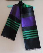 Sjaal, zwart, mauve, paarse polyester sjaal met grijze lijn, Nieuw, Sans marque, Ophalen of Verzenden, Sjaal