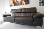 3-zit zetel Italiaans design Leer, Ophalen, 100 tot 125 cm, Driepersoons, Zo goed als nieuw