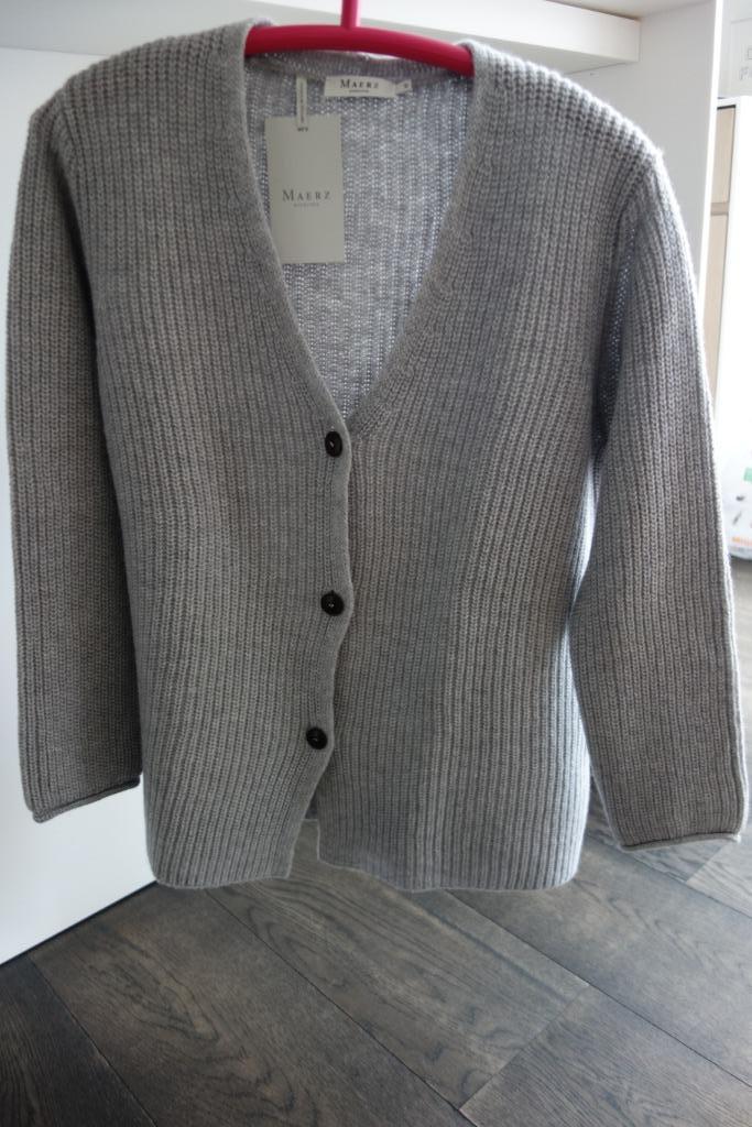 Cardigan gris clair "Maerz Muenchen" Envoi compris, Kleding | Dames, Truien en Vesten, Nieuw, Maat 42/44 (L), Grijs, Verzenden
