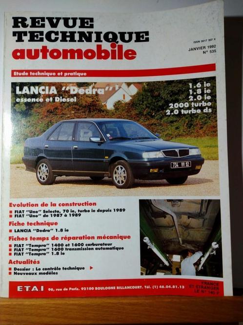 RTA - Lancia Dedra - Fiat Uno - n 535, Autos : Divers, Modes d'emploi & Notices d'utilisation, Enlèvement ou Envoi