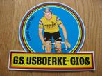 Sticker Ludo Peeters GS ijsboerke Gios Wielrenner 14 x 13 cm, Ophalen of Verzenden, Nieuw, Sport