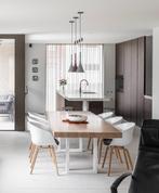 Design eettafel met stoelen Hay, Ophalen, Zo goed als nieuw, Scandinavisch, modern, 8 stoelen of meer