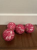 ZARA Home kerstballen met roze kant – set van 4, Diversen, Kerst, Ophalen of Verzenden, Nieuw