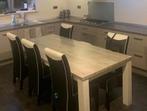 Tafel + stoelen, Huis en Inrichting, Ophalen, Gebruikt, 100 tot 150 cm, 200 cm of meer