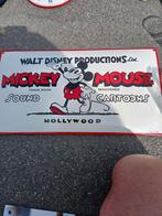 Emaille bord Mickey Mouse, Collections, Marques & Objets publicitaires, Comme neuf, Enlèvement, Panneau publicitaire