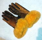 handschoenen retro slangenprint en nepbont TU, Kleding | Dames, Mutsen, Sjaals en Handschoenen, Verzenden, Nieuw, Maat 36 (S)
