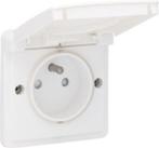 20 st Niko Hydro, spuitwaterdicht stopcontact Wit met inbouw, Doe-het-zelf en Bouw, Elektriciteit en Kabels, Ophalen, Nieuw, Stopcontact