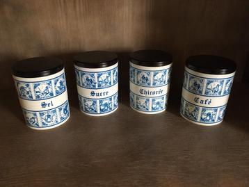 Boites à café - chicorée - sucre - sel beschikbaar voor biedingen