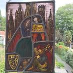 Glasraam in lood, Antiek en Kunst, Antiek | Glaswerk en Kristal, Ophalen