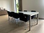 Glazen eettafel met 6 stoelen, Ophalen, 200 cm of meer, 50 tot 100 cm, Zo goed als nieuw