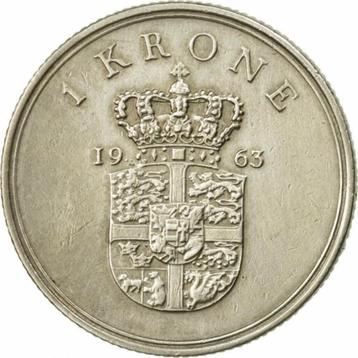 Denemarken 1 krone, 1963