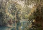 Impressionistische aquarel van Charles Gregory (1849-1920), Antiek en Kunst, Kunst | Schilderijen | Klassiek, Ophalen of Verzenden