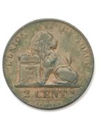 Munt België 2 cent koper Leopold I jaartal 1864 mooi, Ophalen of Verzenden, Overig, Losse munt