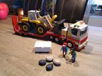 Camion remorque Playmobil+ grue et accessoires....., Ophalen, Zo goed als nieuw