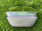 Cache pot à fleurs terre cuite vernissée vert jardinière, Intérieur, 25 à 40 cm, Poterie, Utilisé