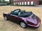 Porsche 964 C4 cabrio Manueel Amethyst! 650 km sinds revisie, Auto's, Cabriolet, Zwart, Leder, Handgeschakeld