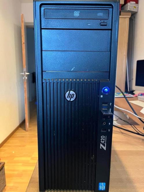 HP Z420 Workstation, Computers en Software, Desktop Pc's, Refurbished, 3 tot 4 Ghz, SSD, 64 GB of meer, Met videokaart, Ophalen