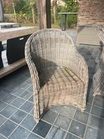 8 rieten tuinstoelen, Ophalen, Gebruikt, Rotan