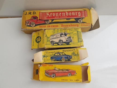 Dinky Toys, JRD, CIJ, 4 Boites Made in France, Verzamelen, Overige Verzamelen, Gebruikt, Ophalen of Verzenden