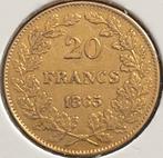 Pièce 20 Francs Or Léopold Ier 1865 RARE/ZELDZAAM, Timbres & Monnaies, Or