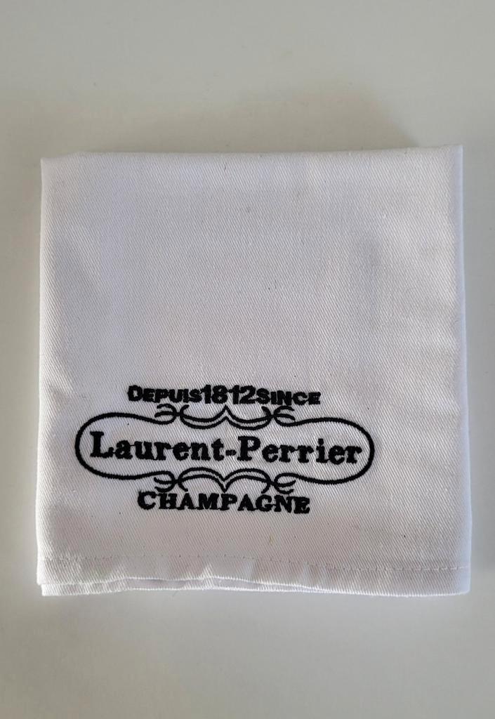 wijnkoelerservet Laurent Perrier doekje champagnedoekje, Verzamelen, Merken en Reclamevoorwerpen, Nieuw, Gebruiksvoorwerp, Ophalen of Verzenden