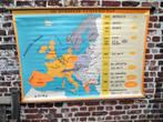 Oude  schoolkaart   van  de   Europese    gemeenschap, Antiek en Kunst, Ophalen of Verzenden