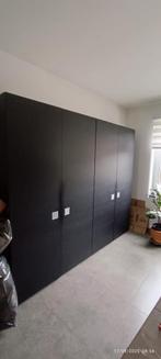Donkerbruine kast – 4-delig – 240 cm breed – veel opbergruim, Huis en Inrichting, Kasten | Kleerkasten, Ophalen, Gebruikt