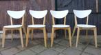 Mooi set van 4 witte stoelen, Huis en Inrichting, Stoelen, Ophalen, Wit, Zo goed als nieuw, Vijf, Zes of meer stoelen