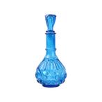 Vintage Karaf Kobalt BLauw Glas LE Smith Glass Co Maan Ster, Enlèvement ou Envoi