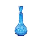Vintage Karaf Kobalt BLauw Glas LE Smith Glass Co Maan Ster, Antiek en Kunst, Antiek | Glaswerk en Kristal, Ophalen of Verzenden