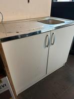 Kastje met afwasbak, Huis en Inrichting, Keuken | Keukenelementen, Ophalen, Gebruikt, Wit, 50 tot 100 cm
