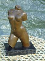 buste de femme nue en bronze signé sur marbre ..., Antiquités & Art, Enlèvement, Bronze