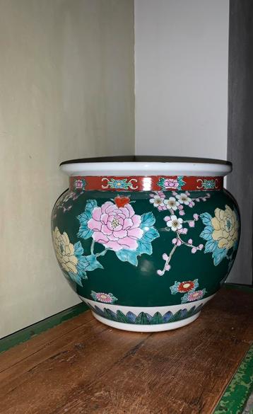 Cache-pot bloempot handgeschilderd