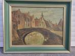 huile sur toile bruges signe raoul delbove, Ophalen of Verzenden