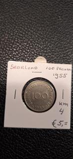 1##    Saarland 100 franken 1955, Postzegels en Munten, Ophalen of Verzenden