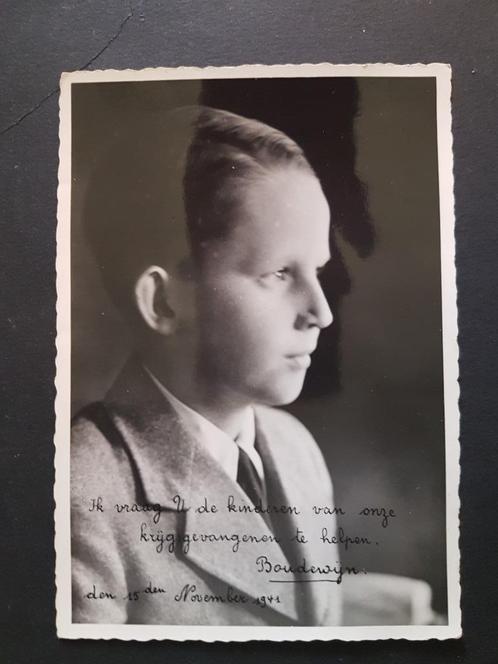 Postkaart Koningshuis België Prins Boudewijn 1941, Verzamelen, Koningshuis en Royalty, Gebruikt, Kaart, Foto of Prent, Ophalen of Verzenden