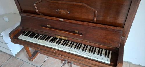 Hermann Dörge staande piano, Augsburg wordt herzien, Muziek en Instrumenten, Piano's, Gebruikt, Piano, Bruin, Ophalen