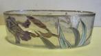 Antieke LEGRAS coupe met emaille bloemen ca 1910, Antiek en Kunst, Antiek | Glaswerk en Kristal, Ophalen of Verzenden