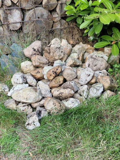 Partij veldkeien / natuurstenen, Tuin en Terras, Grind, Keien en Split, Gebruikt, Kei, Beige, Ophalen