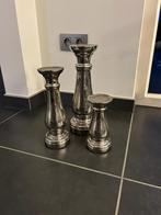 Kandelaars, Huis en Inrichting, Woonaccessoires | Kandelaars en Kaarsen, Ophalen, Zo goed als nieuw, Zilver, Kandelaar
