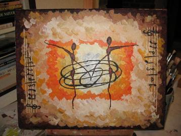 Schilderij "Music" acrylverf 40 x 50 cm beschikbaar voor biedingen