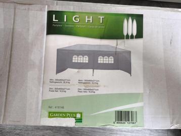 Tuinpaviljoen Garden Plus PE Light wit 600x300 cm beschikbaar voor biedingen