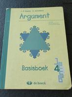 Argument Basisboek, Boeken, Schoolboeken, Ophalen of Verzenden, Gelezen
