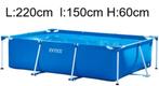 Piscine intex 220x150x60cm avec chauffage, accessoire et pro, Jardin & Terrasse, 200 à 400 cm, Moins de 200 cm, Comme neuf, Enlèvement