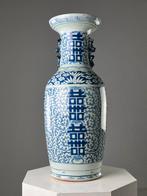 Blauw witte porceleinen vaas, Ophalen of Verzenden