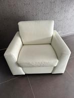 Zetel, Huis en Inrichting, Ophalen, Zo goed als nieuw, Leer, 75 tot 100 cm